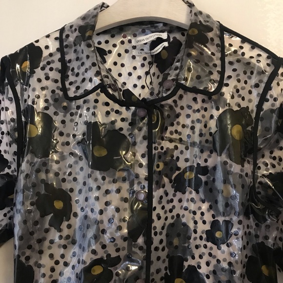 Urban Outfitters Raincoat Floral Polka Dot Large - Picture 5 of 8